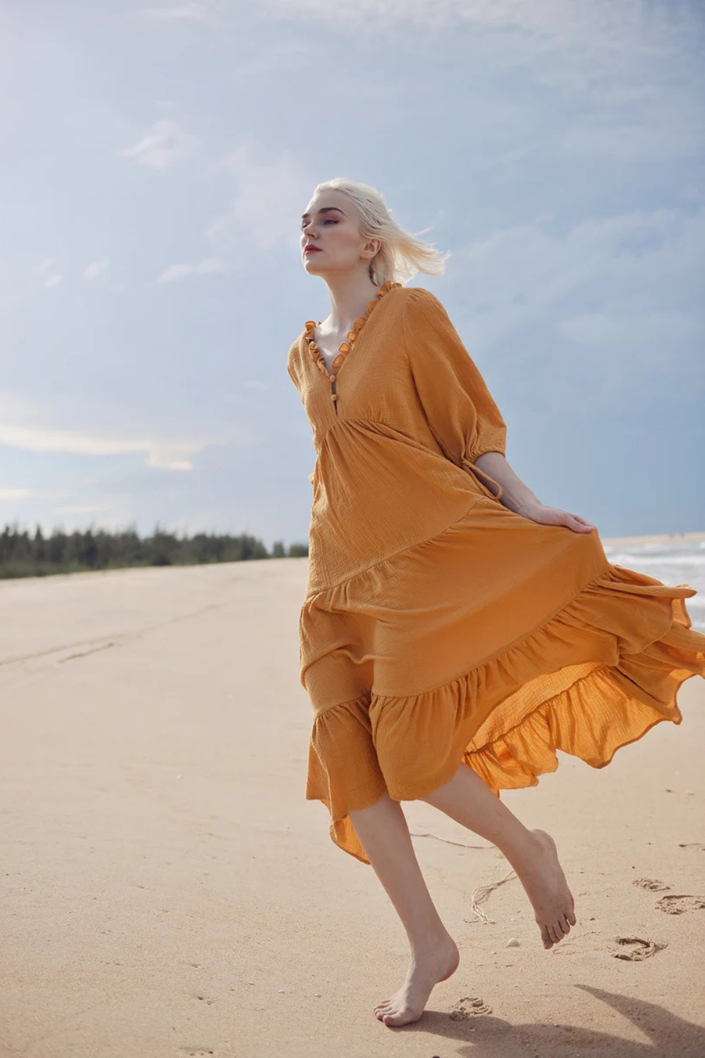 Cotton Dress Long - Cotton Maxi for Women - Cotton Summer Beach Cover up