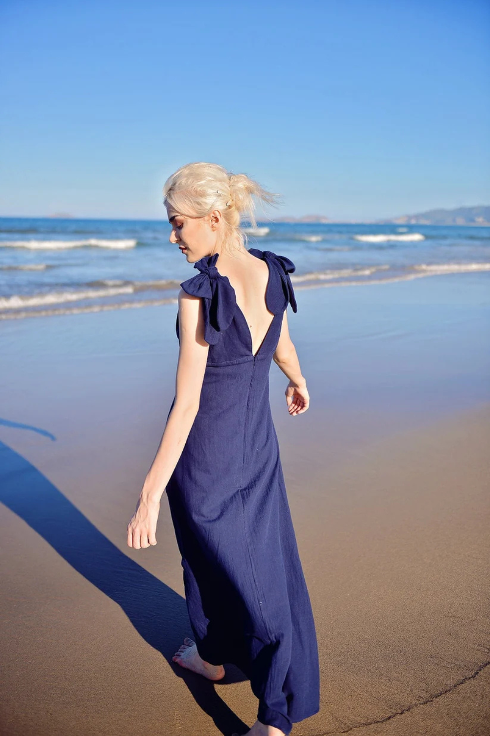 Linen Maxi Dress - Women Linen Dress - Summer Long Linen Dress