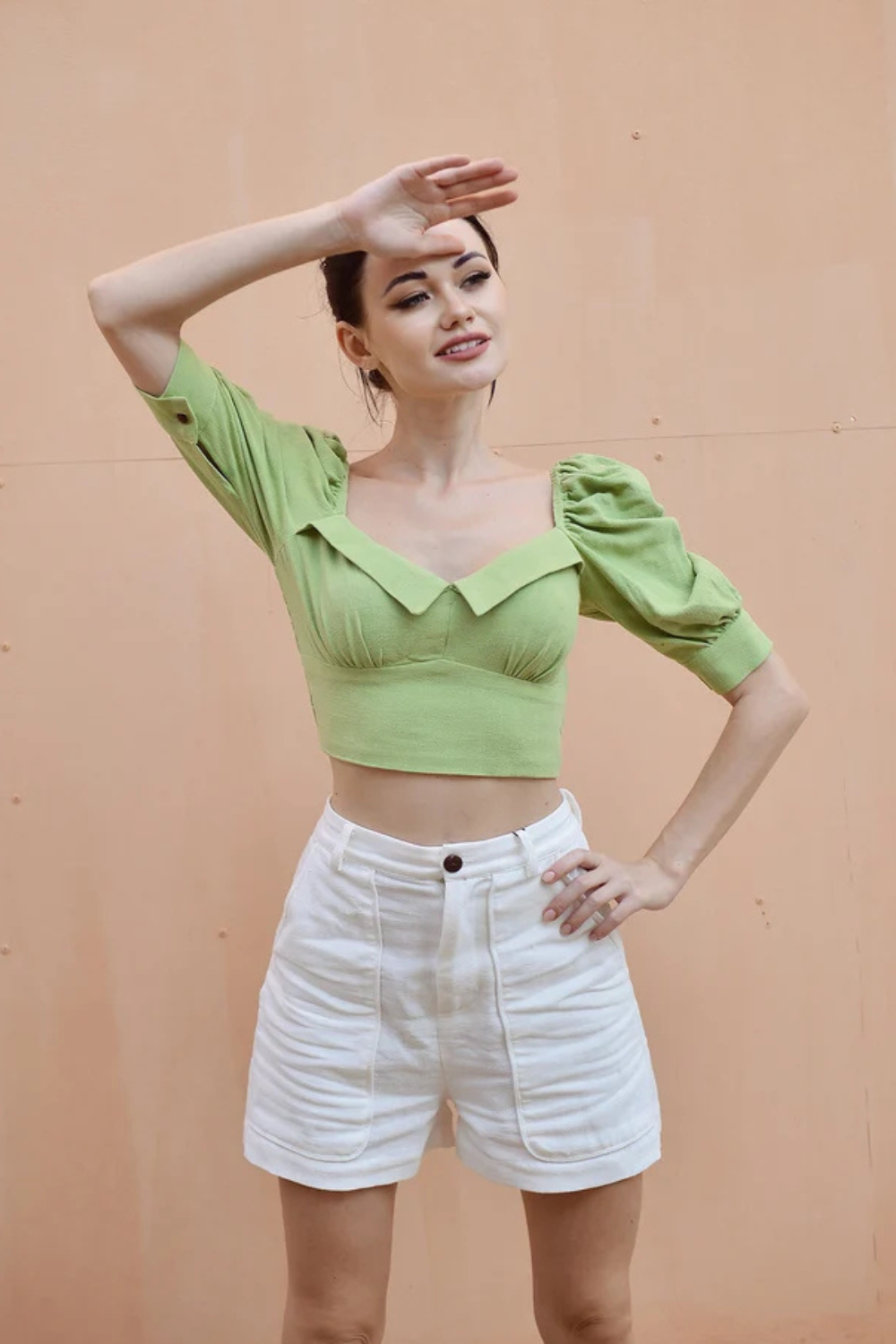 Cotton Crop Top - Women Summer Top - Linen Crop Top