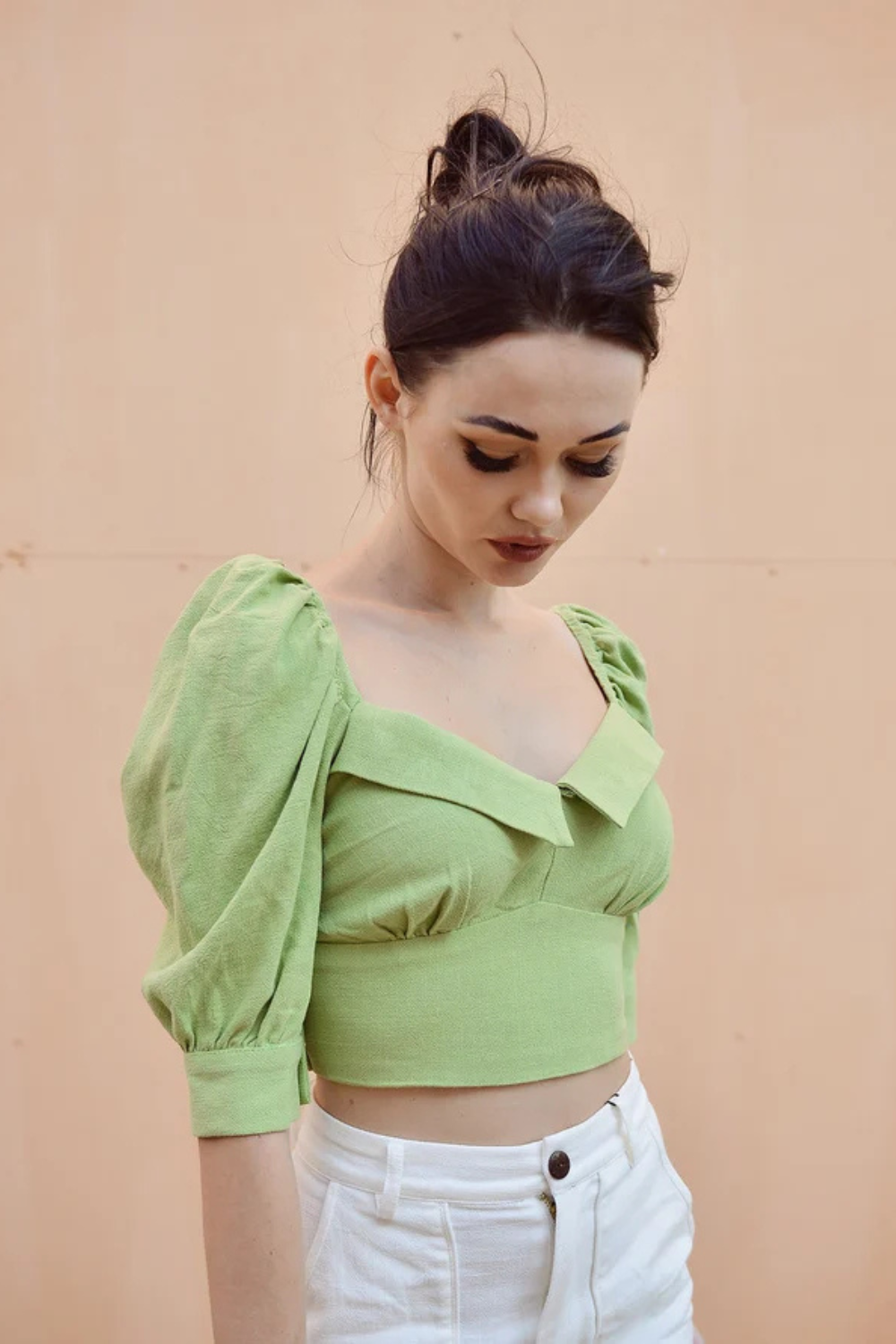 Cotton Crop Top - Women Summer Top - Linen Crop Top