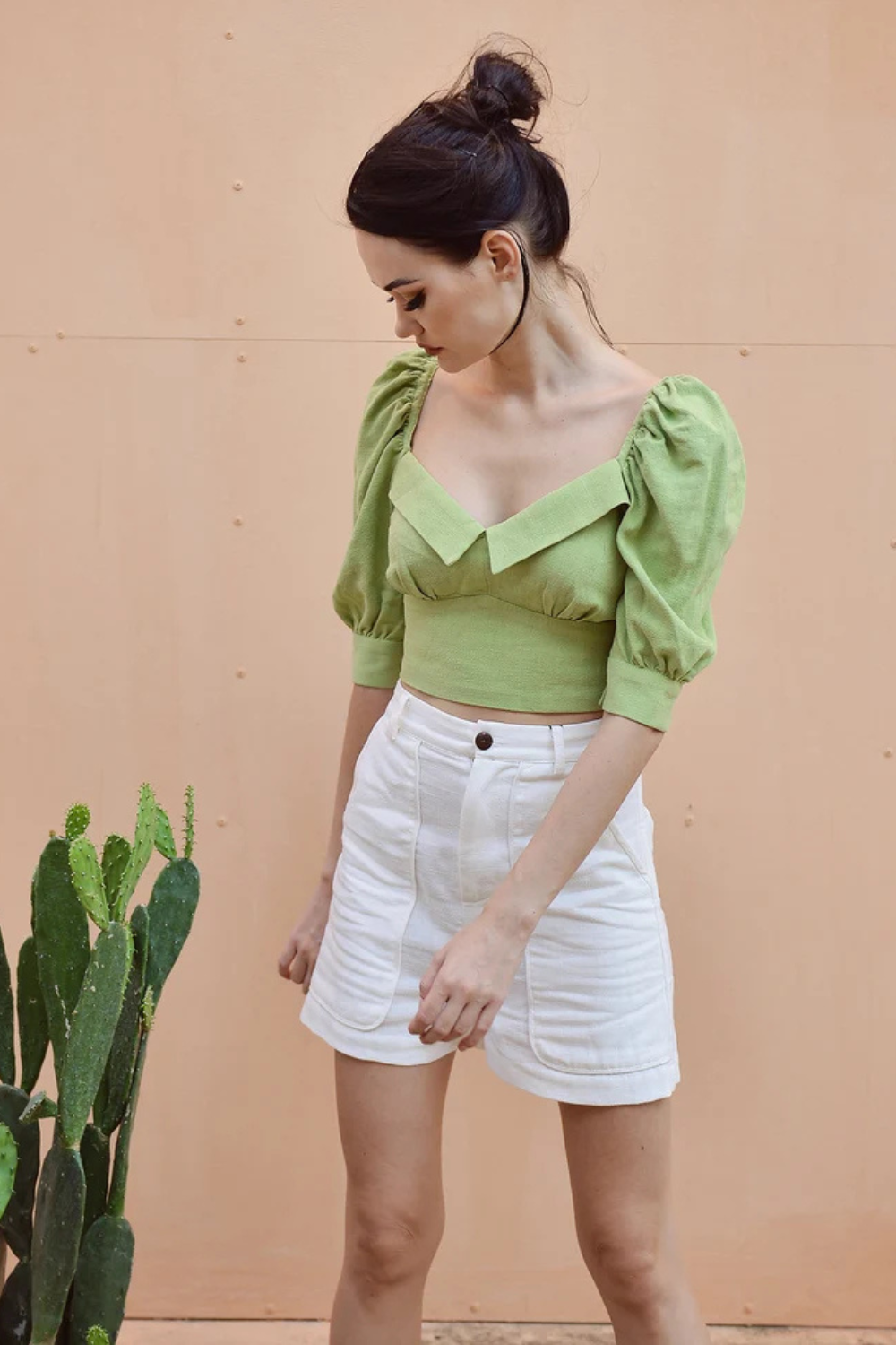 Cotton Crop Top - Women Summer Top - Linen Crop Top