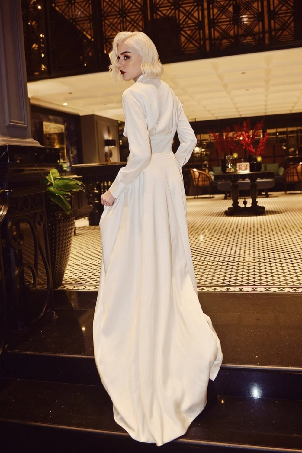 Modest Wedding Dress - Wedding Dress with Train - Bridal Dress with Train