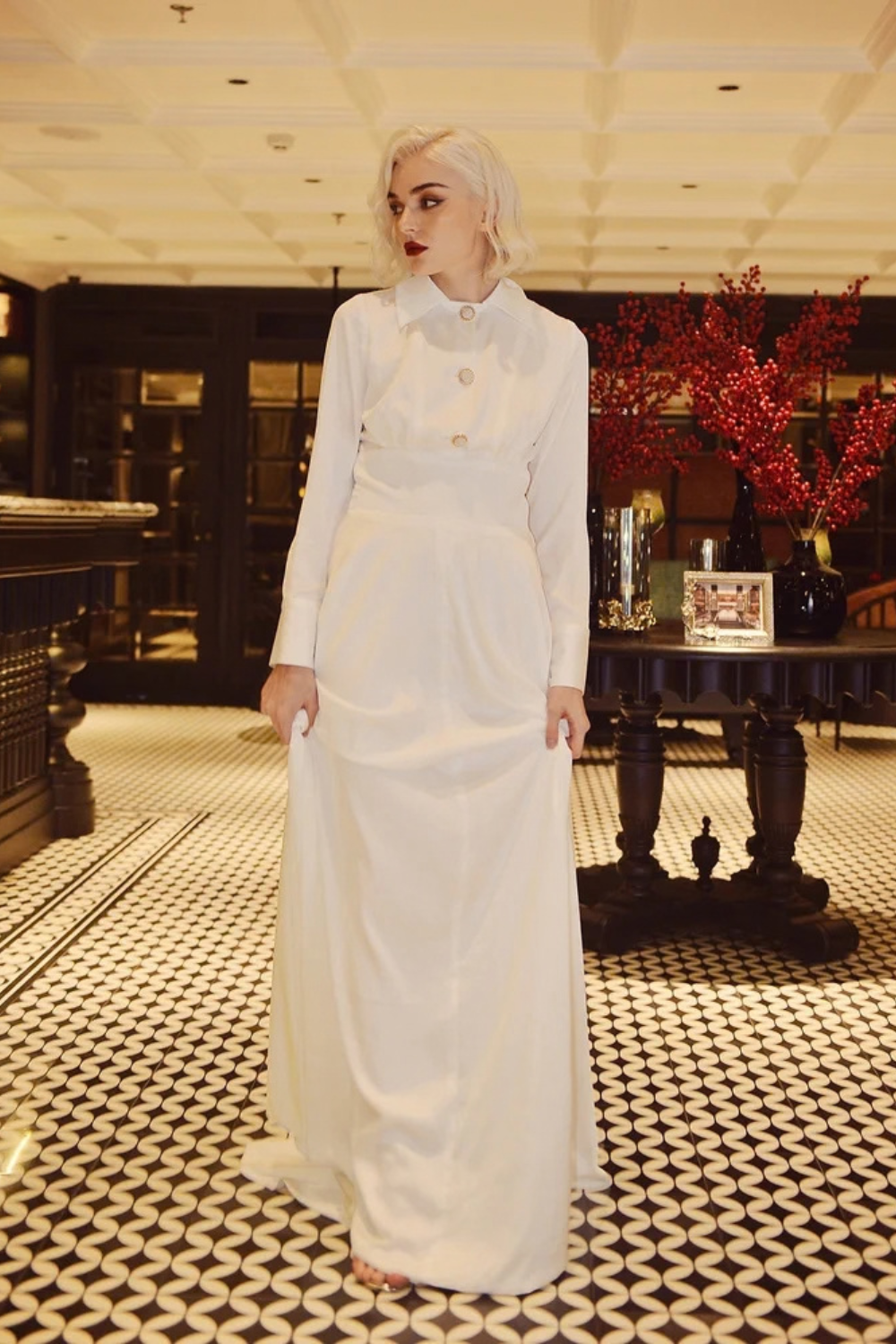 Modest Wedding Dress - Wedding Dress with Train - Bridal Dress with Train