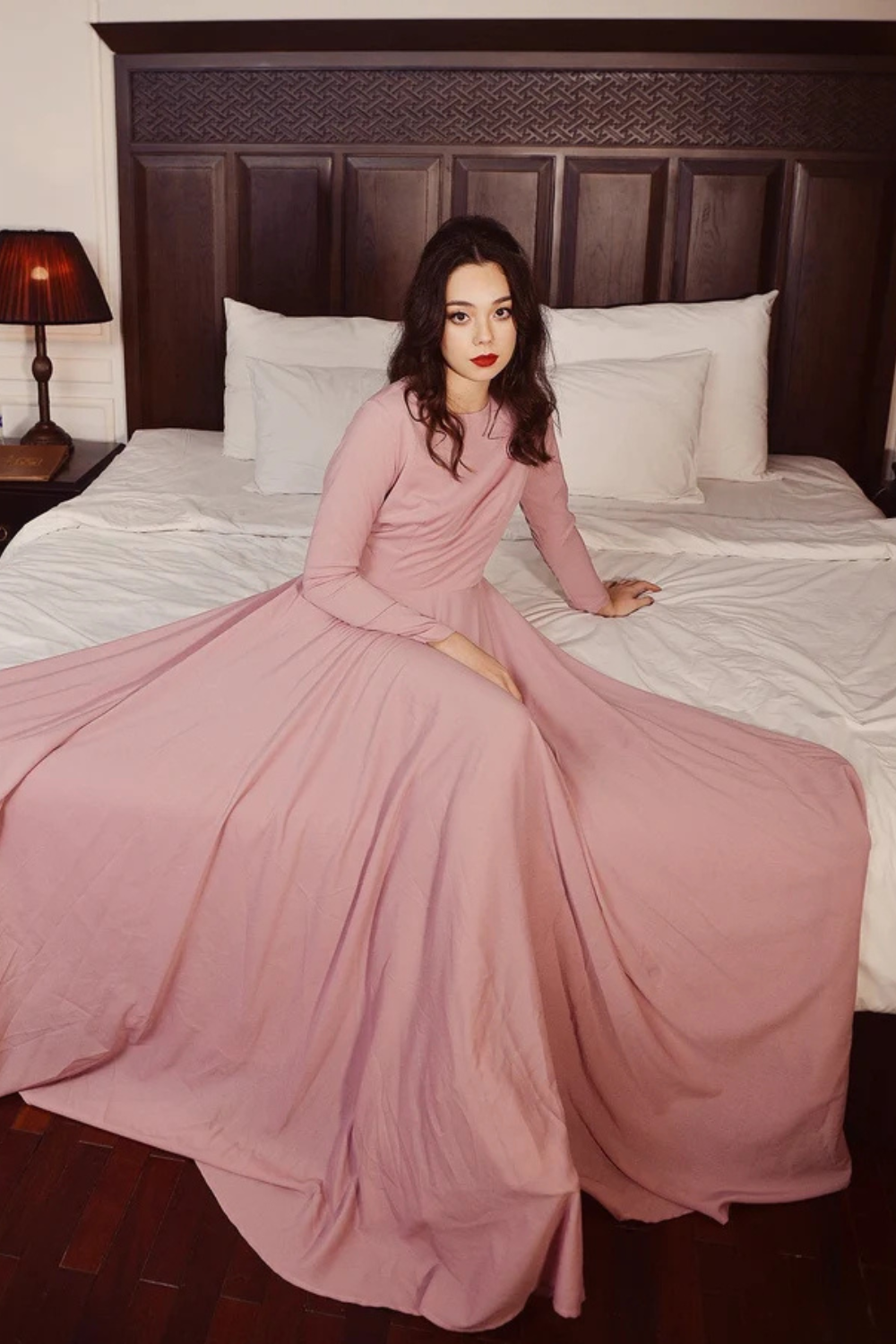 Long Silk Dress - Women Silk Dress - Silk Evening Gown - Wedding Guest Dress - LelaSilk