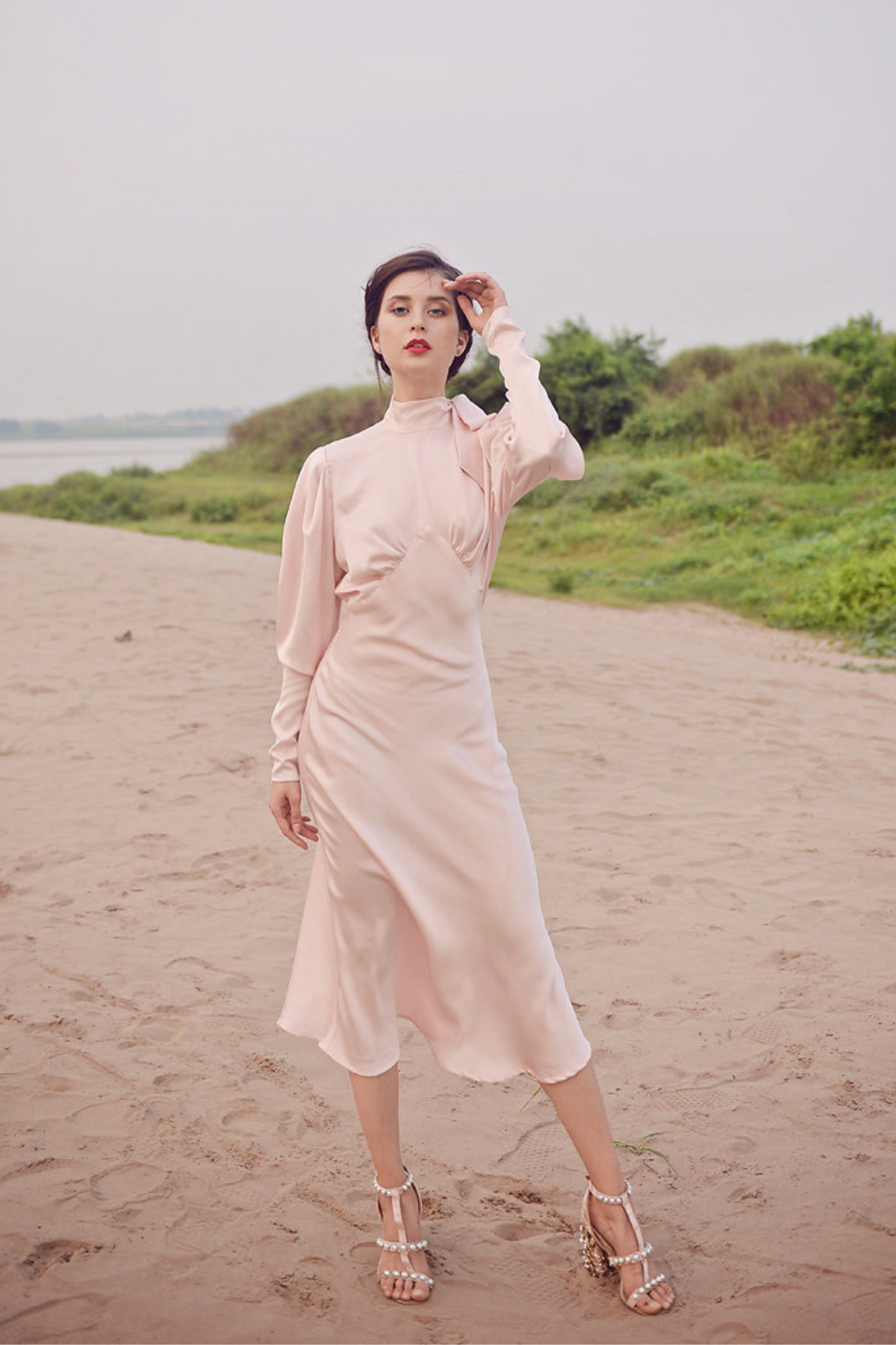 JESSABELLE Silk Midi Dress