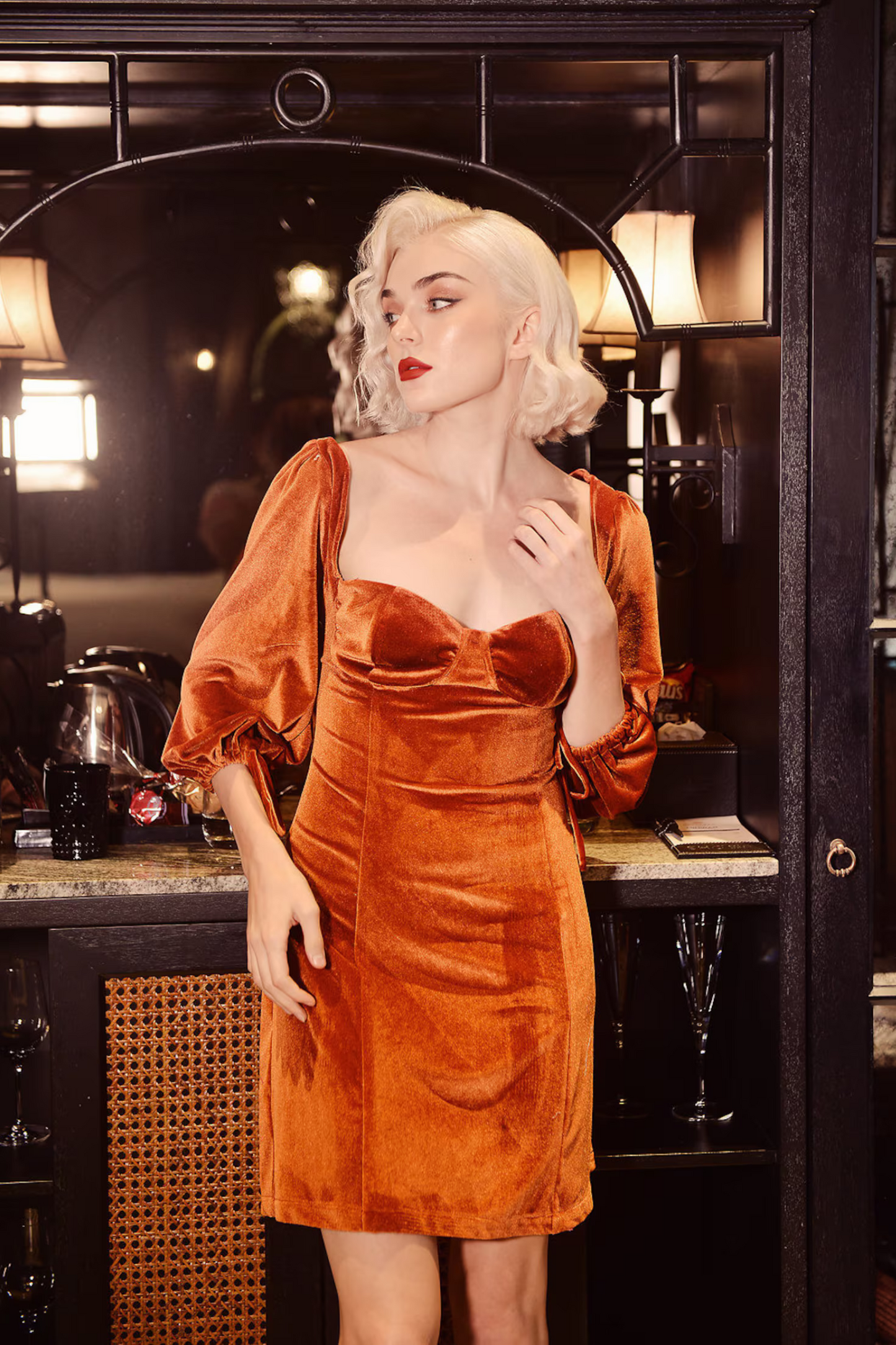 CARMEN Velvet Mini Dress