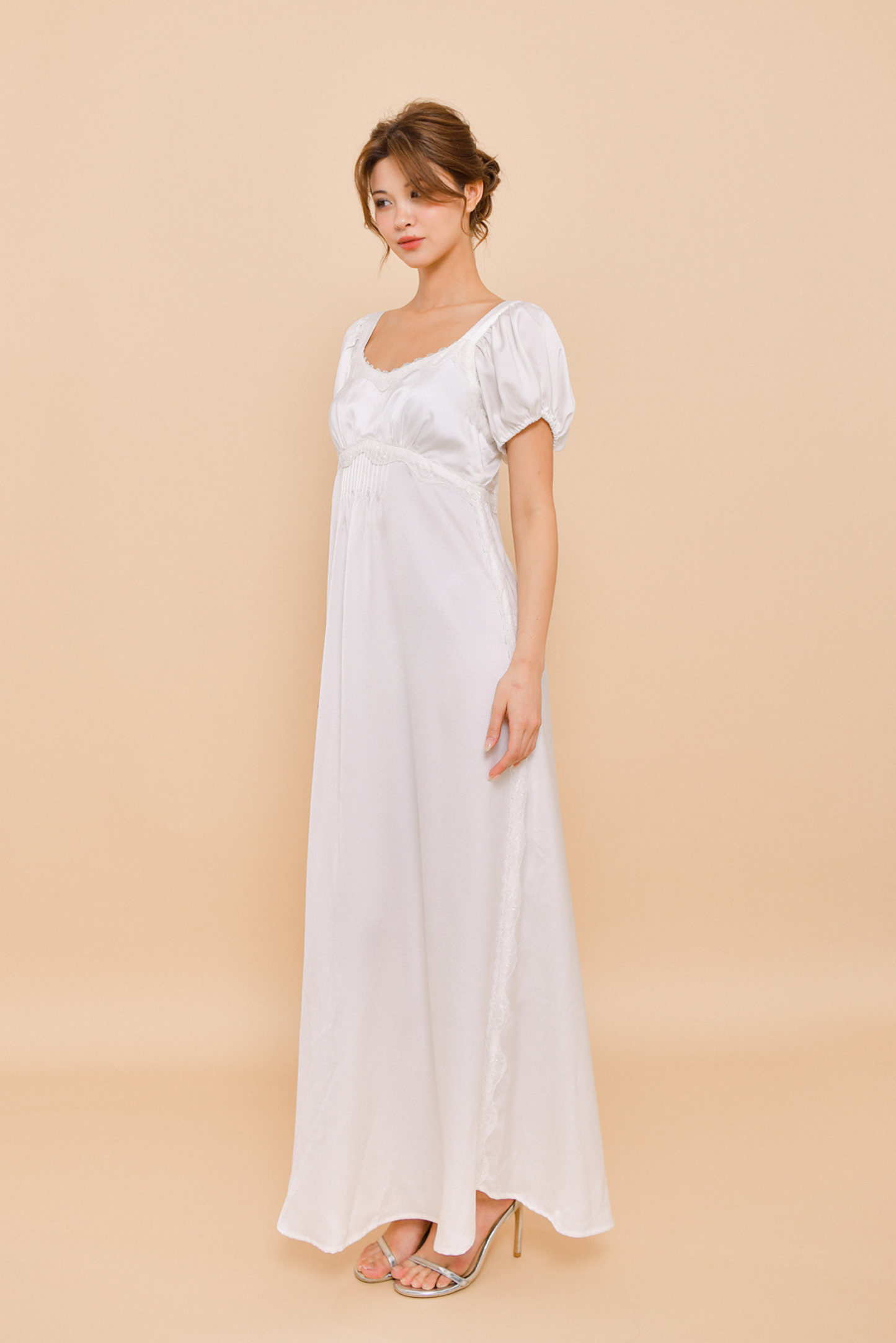 ROBYN Empire Waist Silk Vintage Wedding Dress