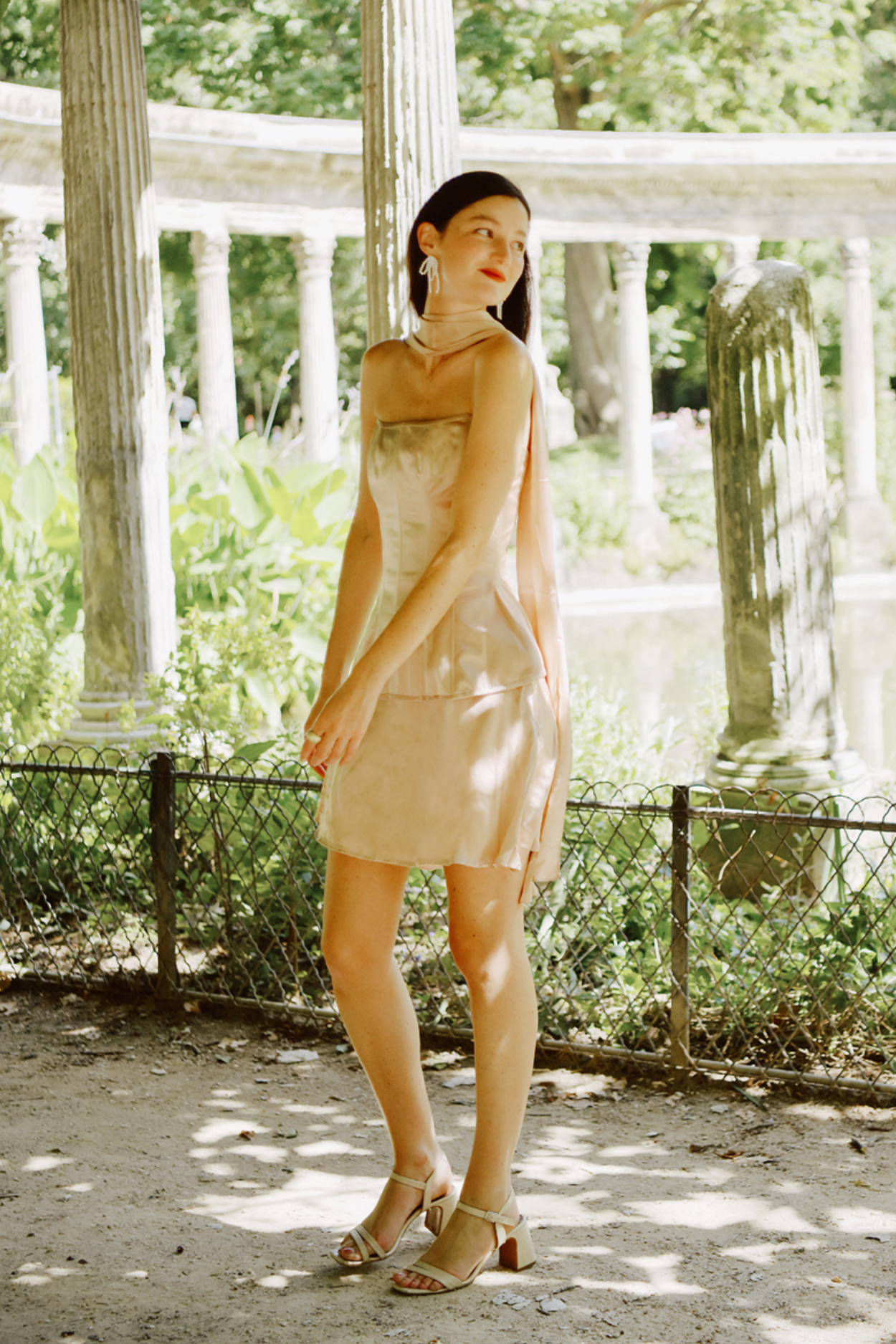 Éclipse Rose Gold Bridal Two Piece with Scarf