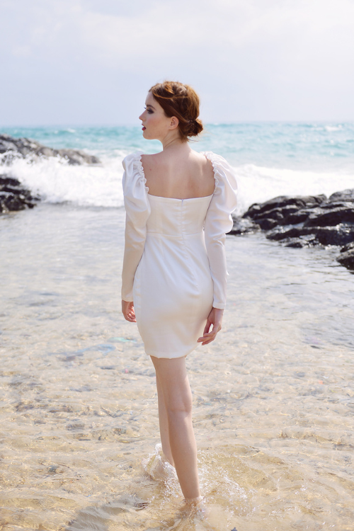 Silk Dress Mini - Women White Silk Dress - Prom Silk Dress - Silk Dress - Mulberry Silk Dress