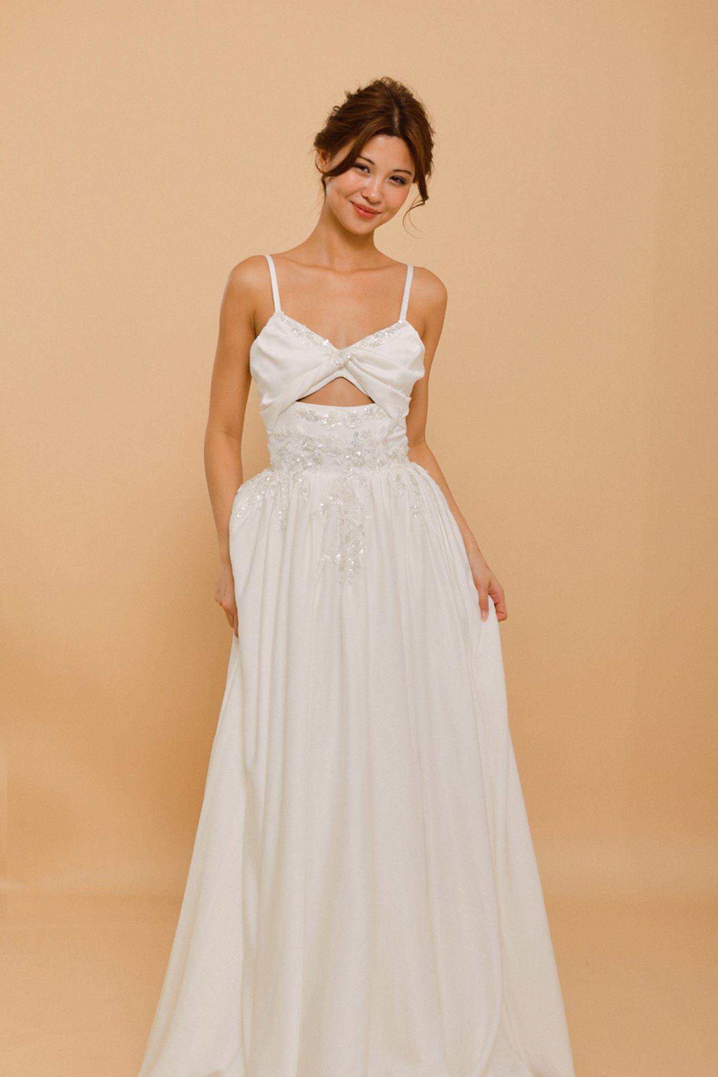 DAYA Twisted-Bodice Bridal Gown