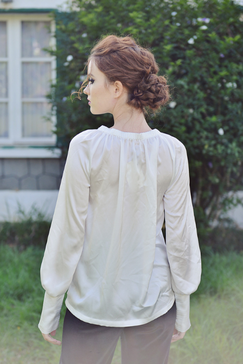 SHEENA Long Sleeve Silk Blouse