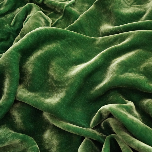 Silk Velvet by the yard in Seafoam