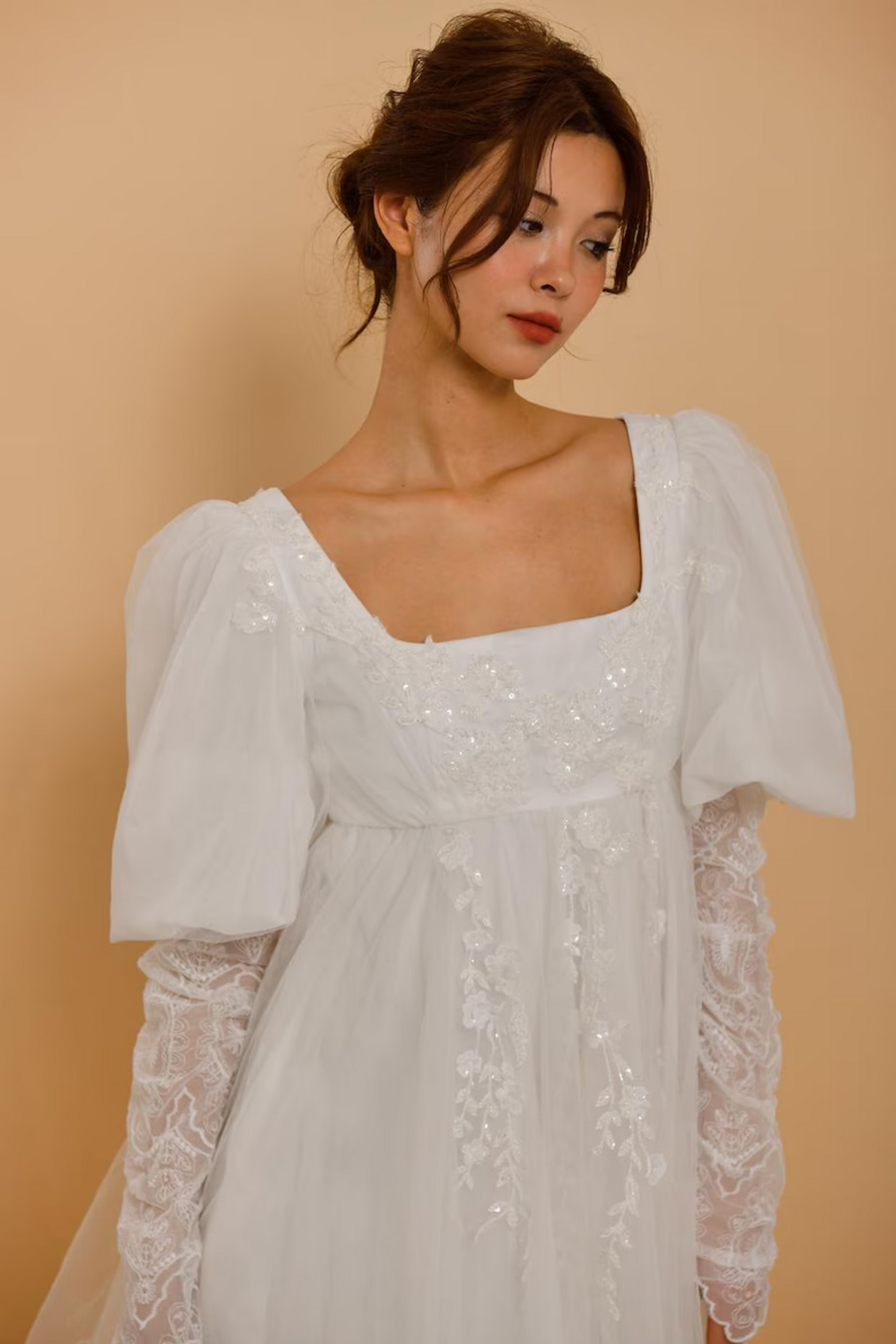 EMMELINE Boho Silk Wedding Gown