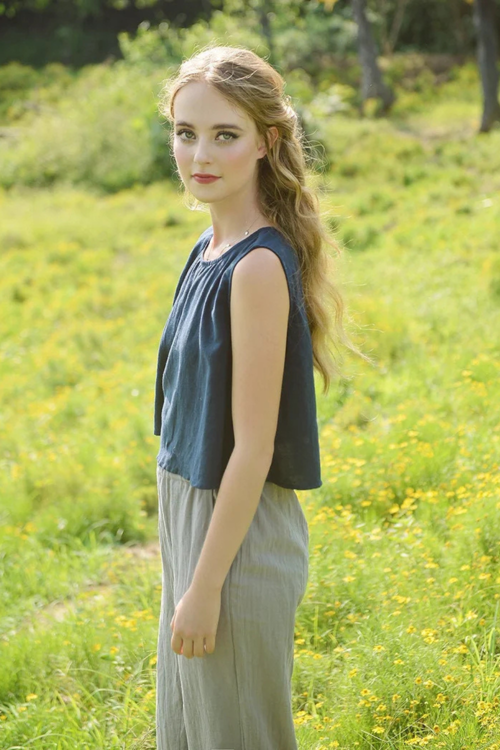 Linen Womens Top - Organic Cotton Top - Summer Women Clothes - Linen Tops Women - Unique Womens Clothing- Summer Women Clothes