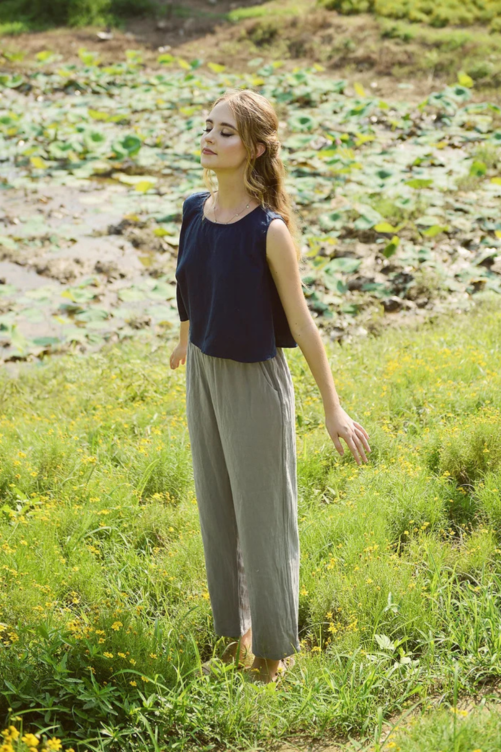 Linen Womens Top - Organic Cotton Top - Summer Women Clothes - Linen Tops Women - Unique Womens Clothing- Summer Women Clothes