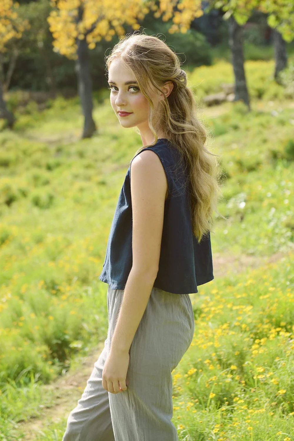 Linen Womens Top - Organic Cotton Top - Summer Women Clothes - Linen Tops Women - Unique Womens Clothing- Summer Women Clothes