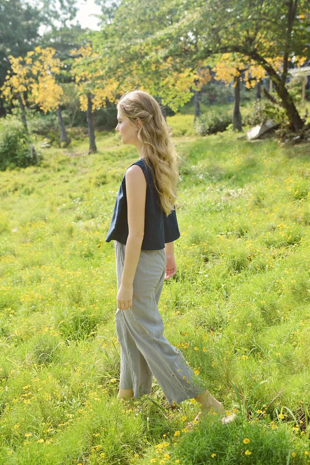 Linen Womens Top - Organic Cotton Top - Summer Women Clothes - Linen Tops Women - Unique Womens Clothing- Summer Women Clothes