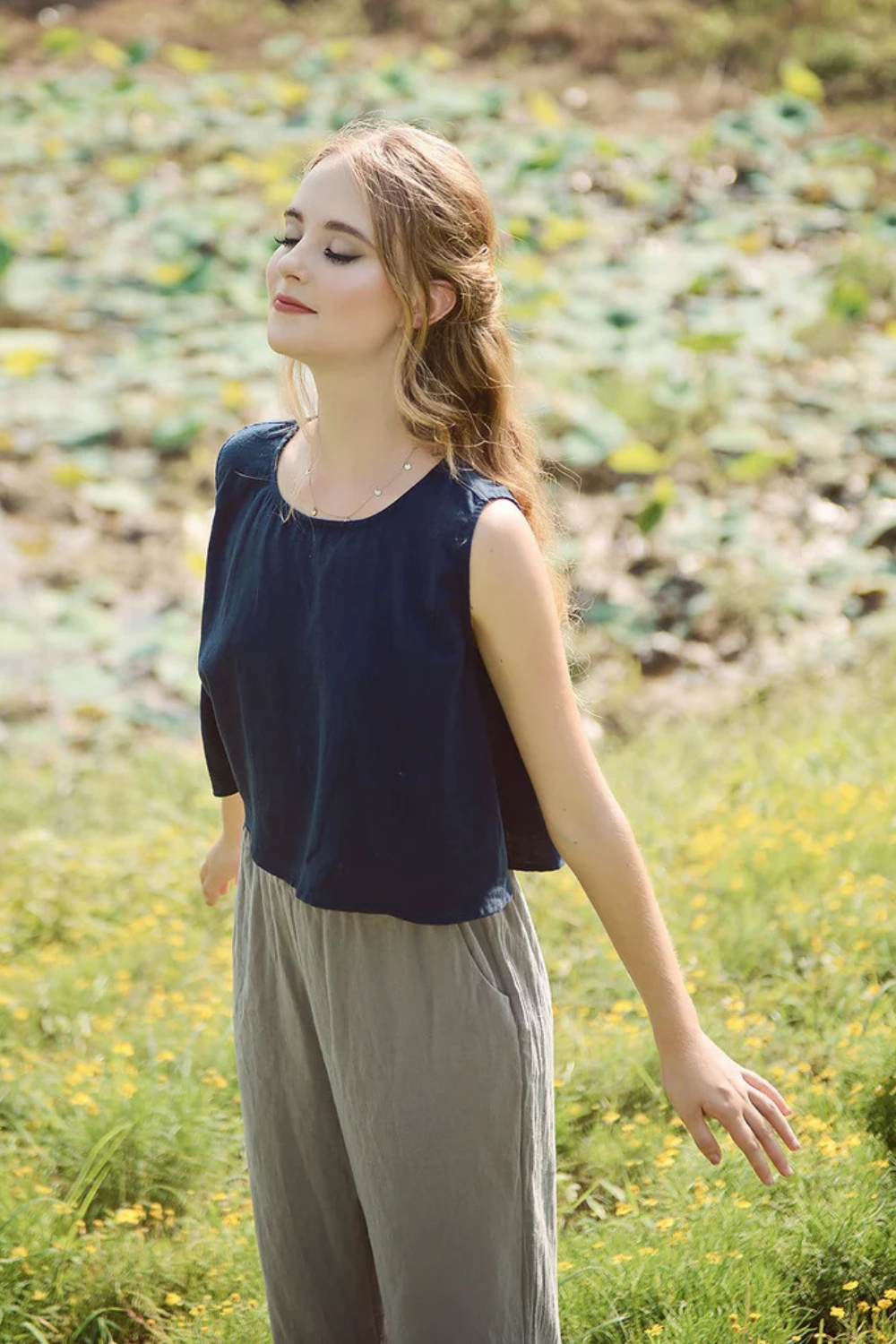 Linen Womens Top - Organic Cotton Top - Summer Women Clothes - Linen Tops Women - Unique Womens Clothing- Summer Women Clothes