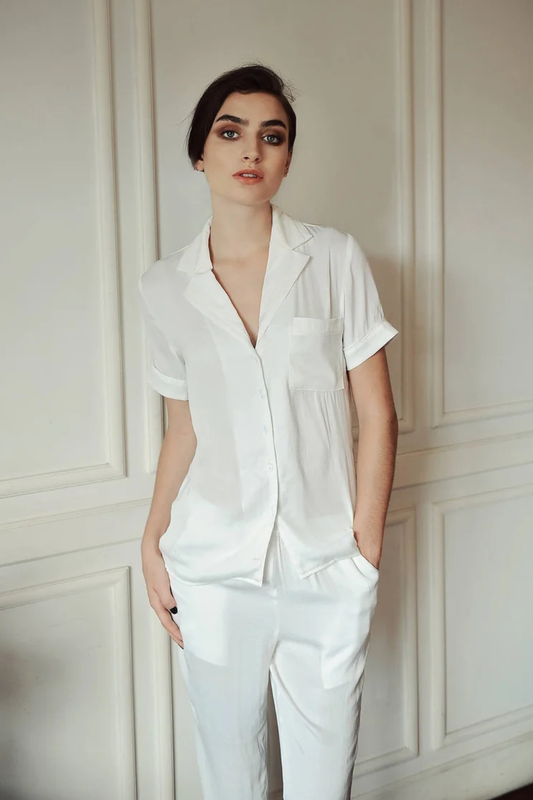 Silk PJs Women - Silk Bridal Pajamas - Women Silk Pajamas - Comfy Silk Loungewear- Christmas Gift for Her