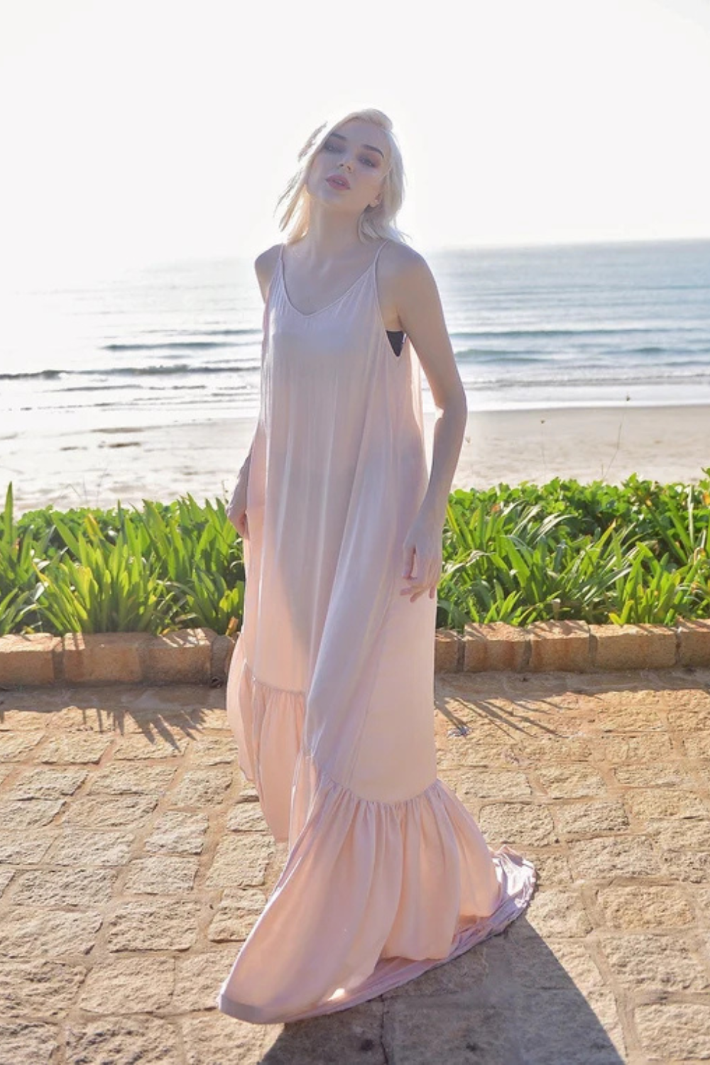 Low Back Silk Maxi Dress