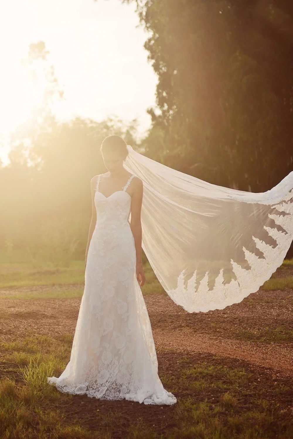 Trumpet Lace Wedding Gown - Lace Wedding Dress - Bridal Lace Gown - Tailor to your measurements
