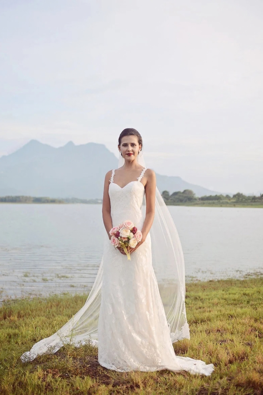 Trumpet Lace Wedding Gown - Lace Wedding Dress - Bridal Lace Gown - Tailor to your measurements