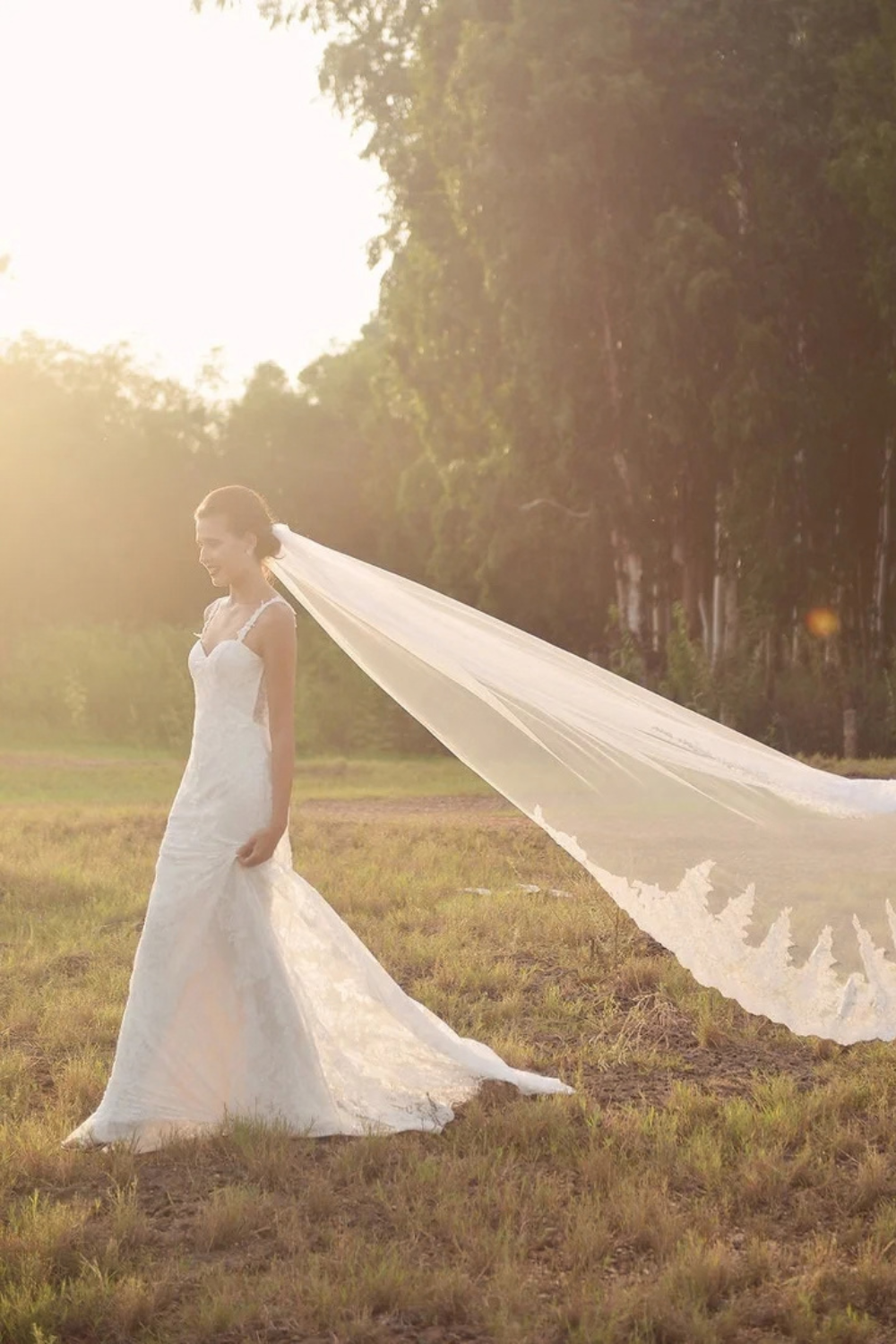 Trumpet Lace Wedding Gown - Lace Wedding Dress - Bridal Lace Gown - Tailor to your measurements