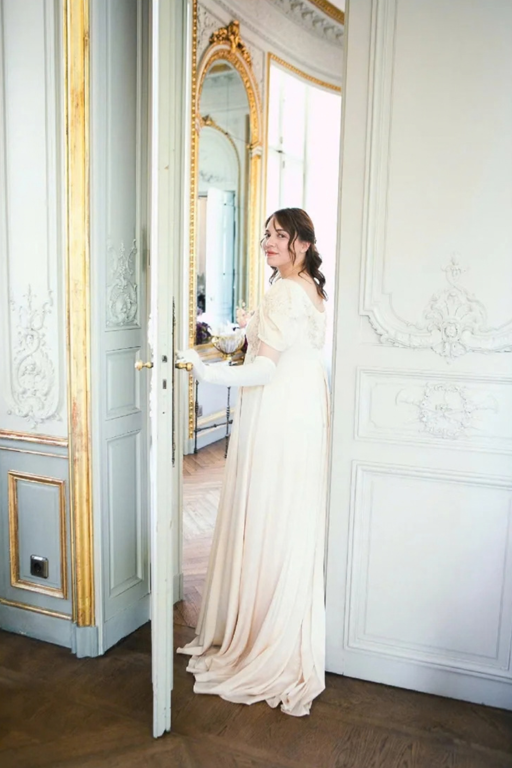 MICARAH Regency Silk Wedding Gown