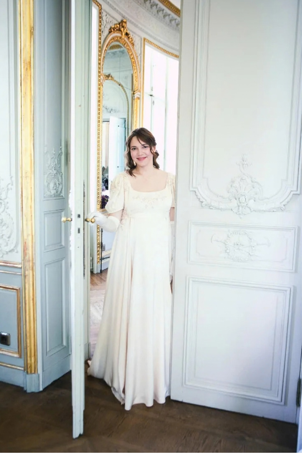 MICARAH Regency Silk Wedding Gown