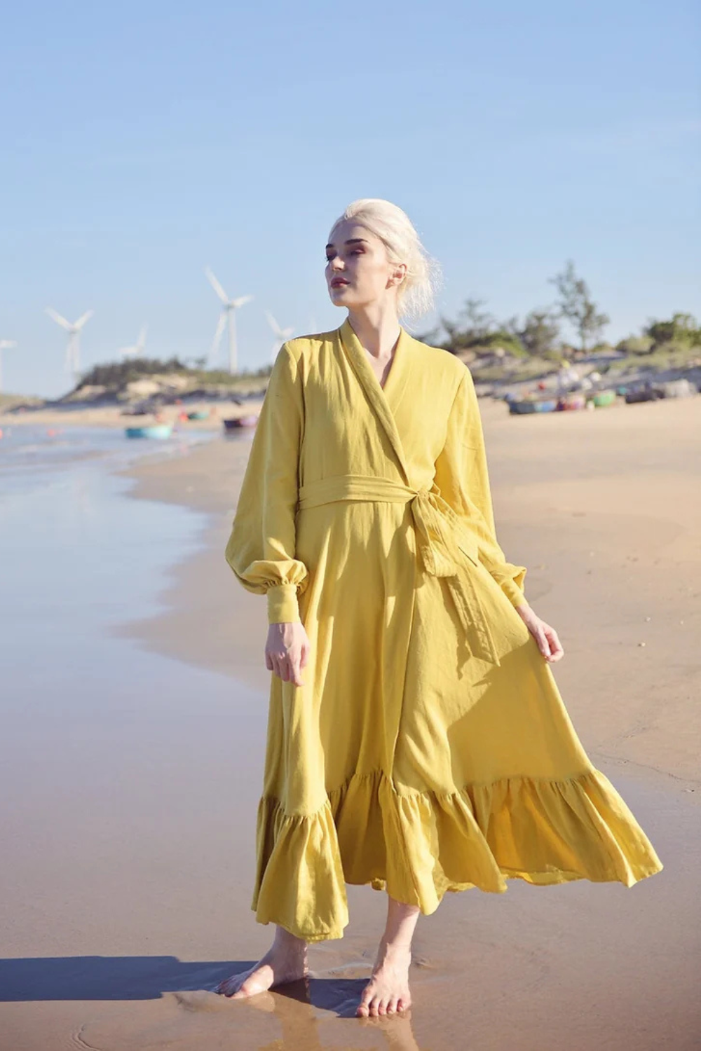 Linen Robe for Women - Linen Long Robe - Organic Cotton Women Robe