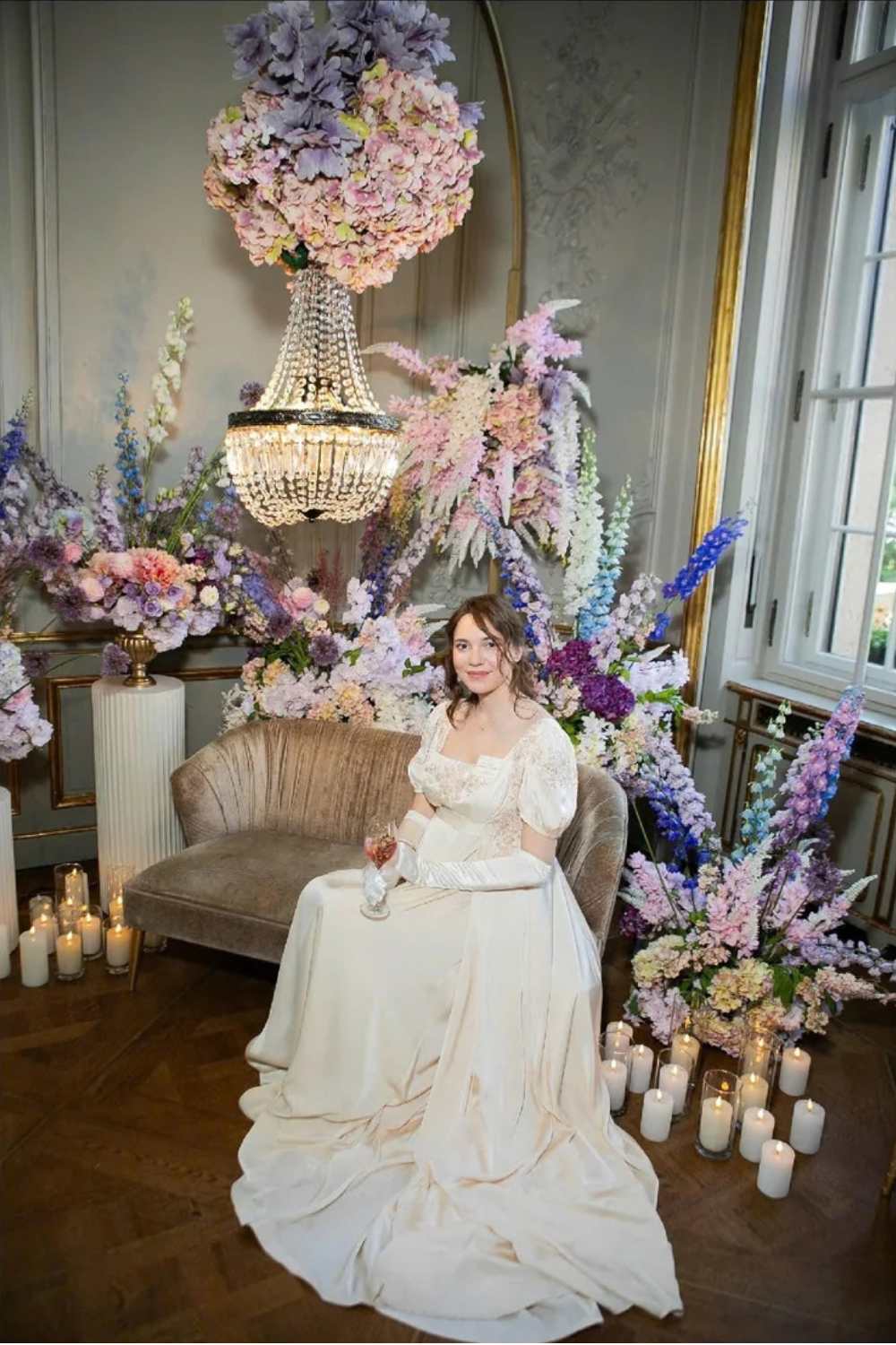 MICARAH Regency Silk Wedding Gown