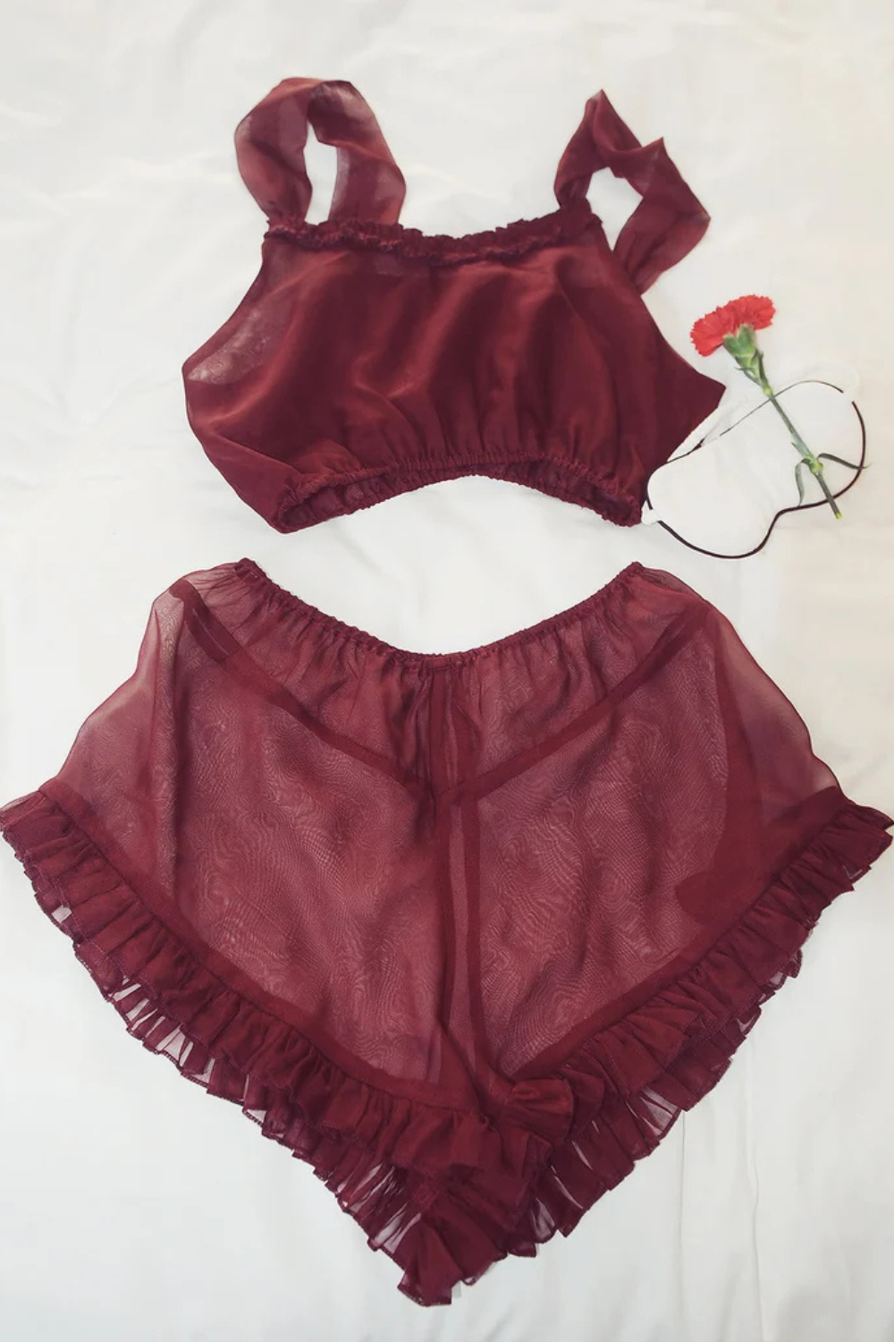 Sheer Silk Lingeries - Silk Tulle sleepwear - Sexy Pajamas Sheer - Honeymoon Gift