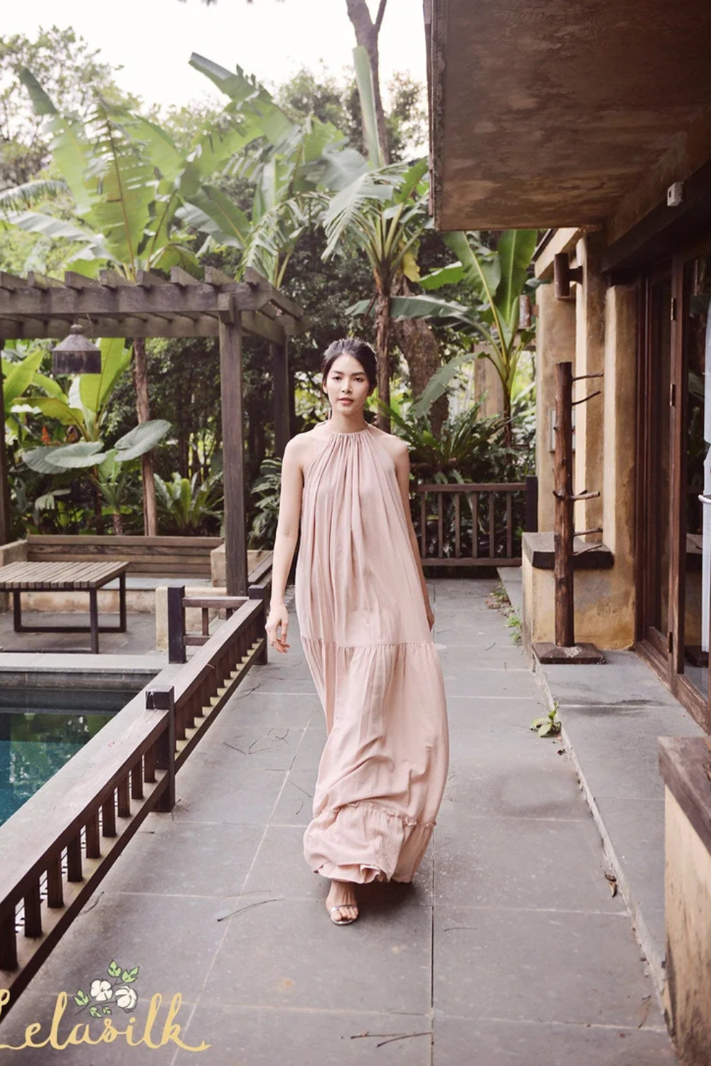 Long Cotton Dress - Organic Cotton Dress - Resort Beach Dress - Natural Fabric