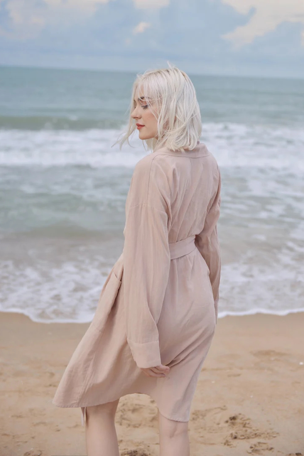 Cotton Robe Women - Women Linen Robe - Organic Cotton Robe