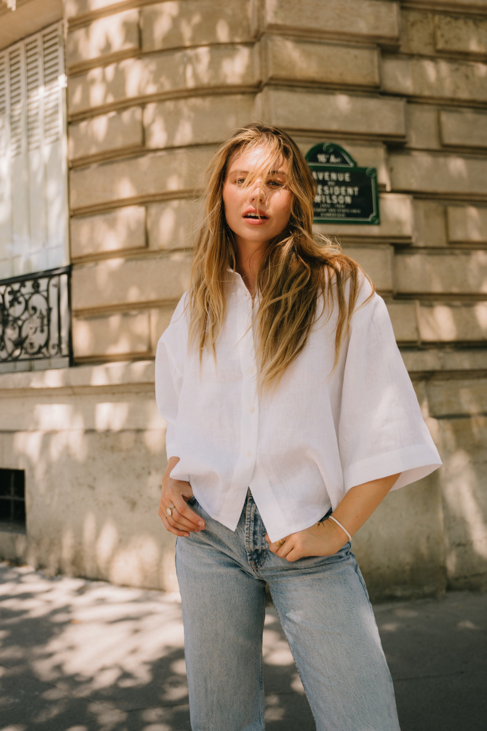 Oversized Pure Linen Shirt for Women