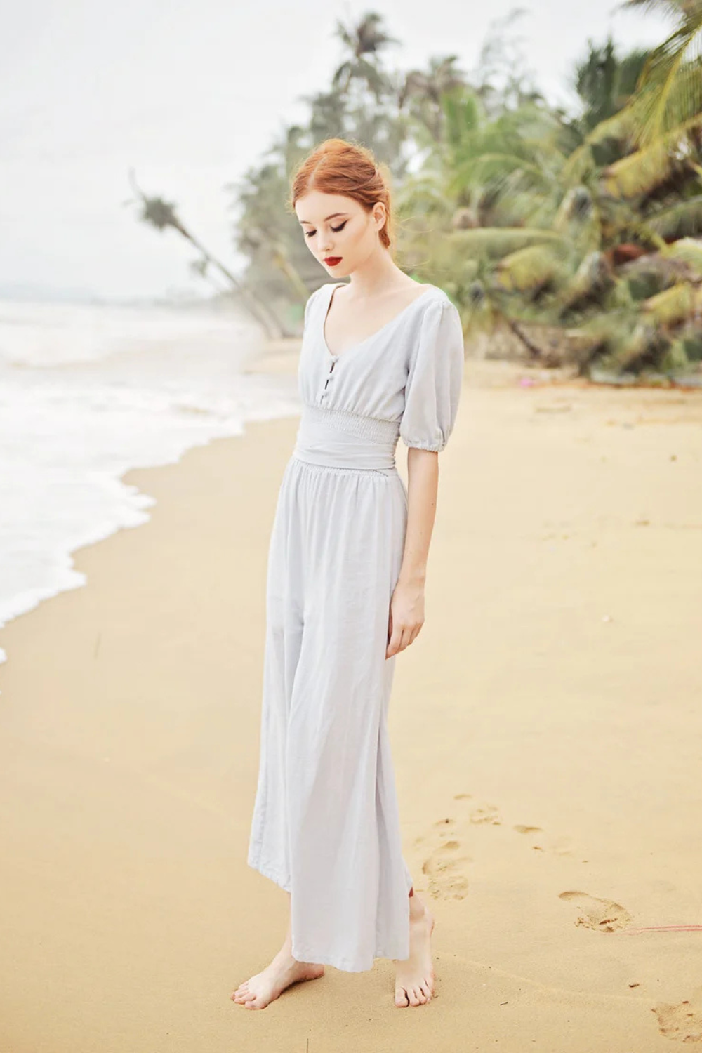 Linen Jumpsuit Overalls - Women Summer Jumper - Cotton Jumpsuit for Women