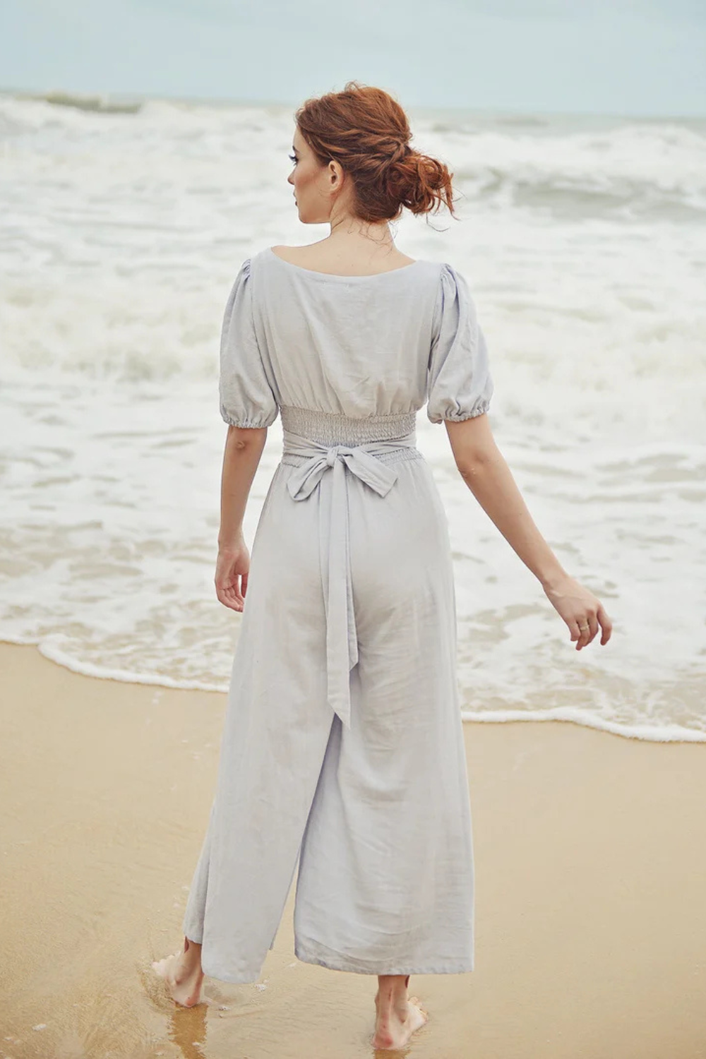 Linen Jumpsuit Overalls - Women Summer Jumper - Cotton Jumpsuit for Women