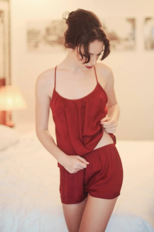 Silk Pajamas Shorts - MOST WANTED Silk Sets - Women Silk pajamas - Silk Relaxing Sleepwear - Sleeveless Silk PJs - Gift for Her