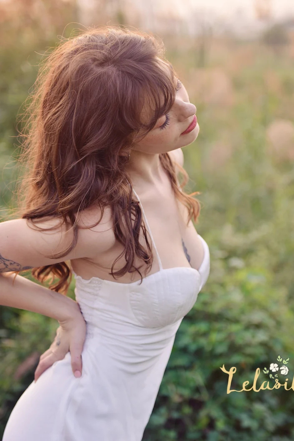 Seashell Silk Dress - Ivory Silk Dress - Long Silk Dress