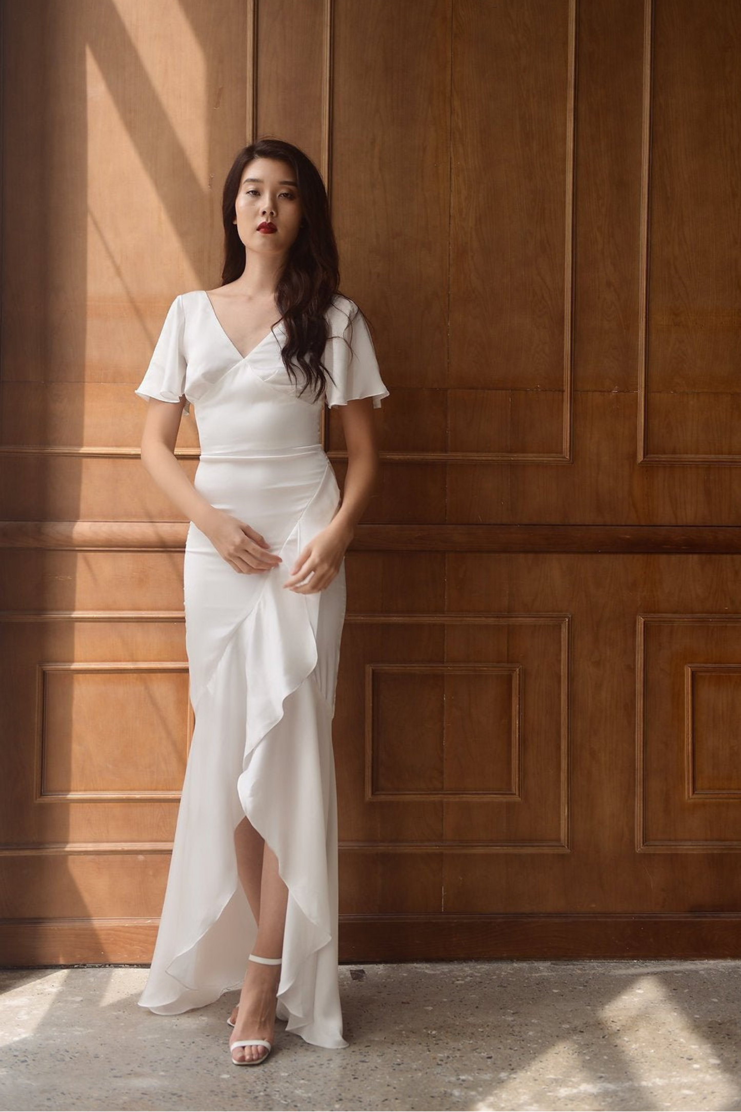 MAKAYLA High-Low Silk Dress