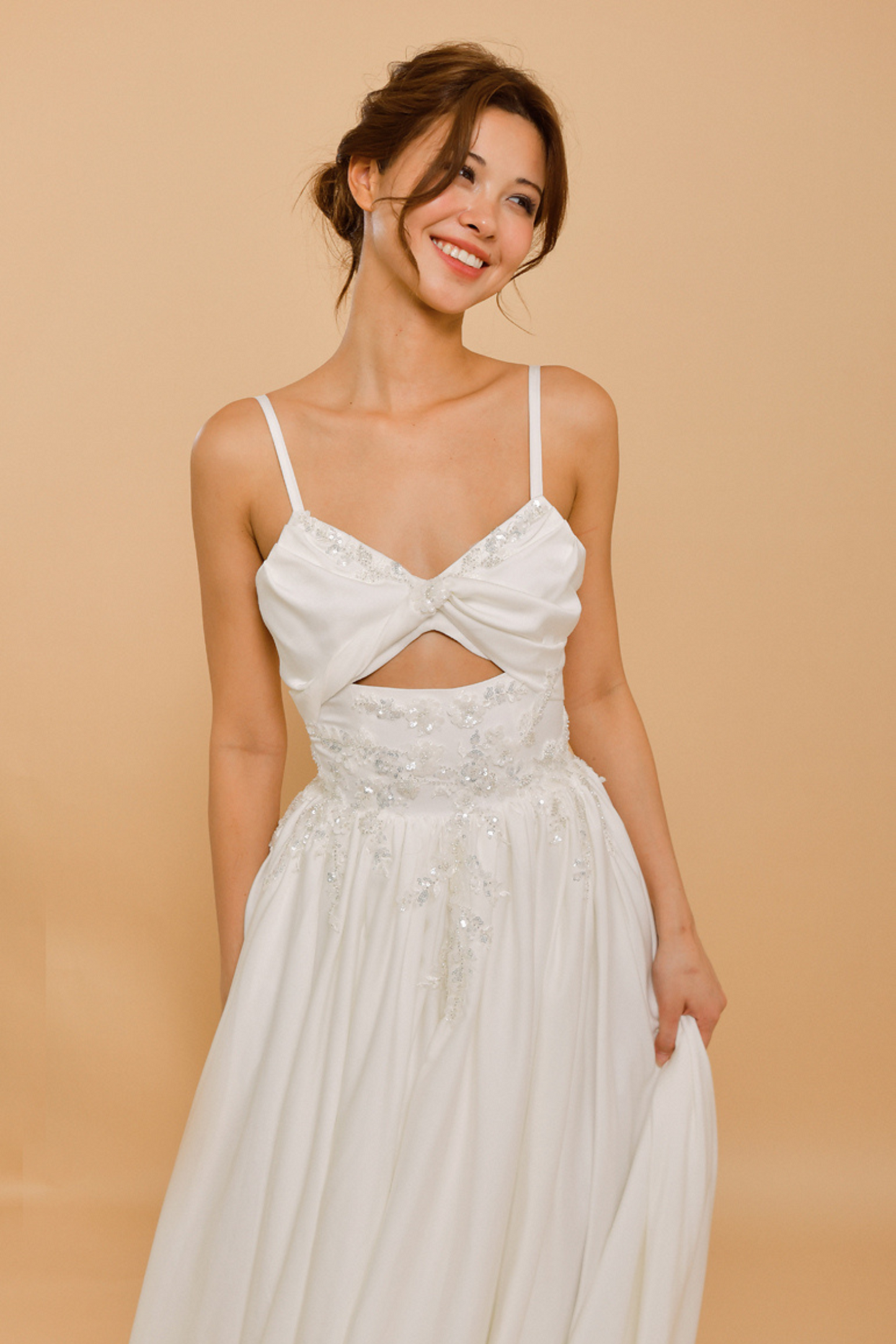 DAYA Twisted-Bodice Bridal Gown