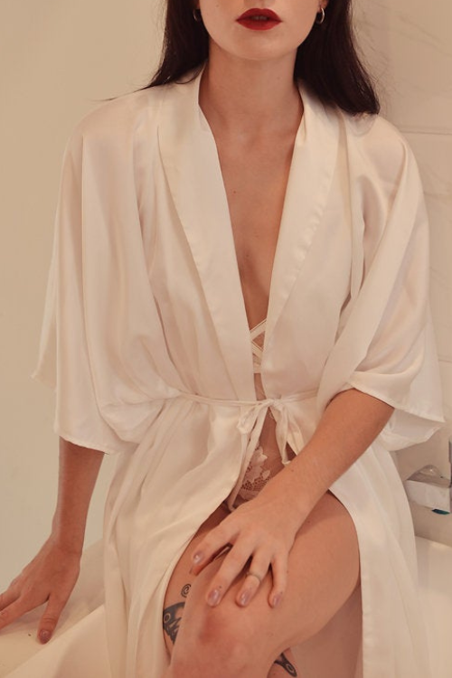 ROSALIE Silk Long Bridesmaid Robe