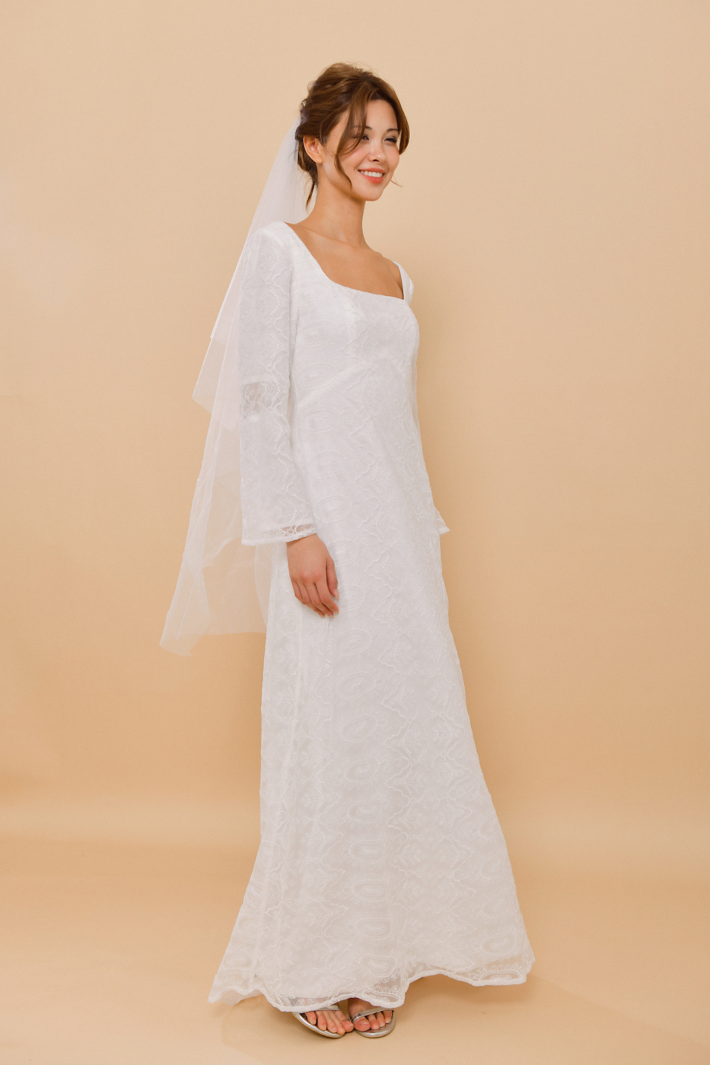 KERRY Lace Bell Sleeve Wedding Dress