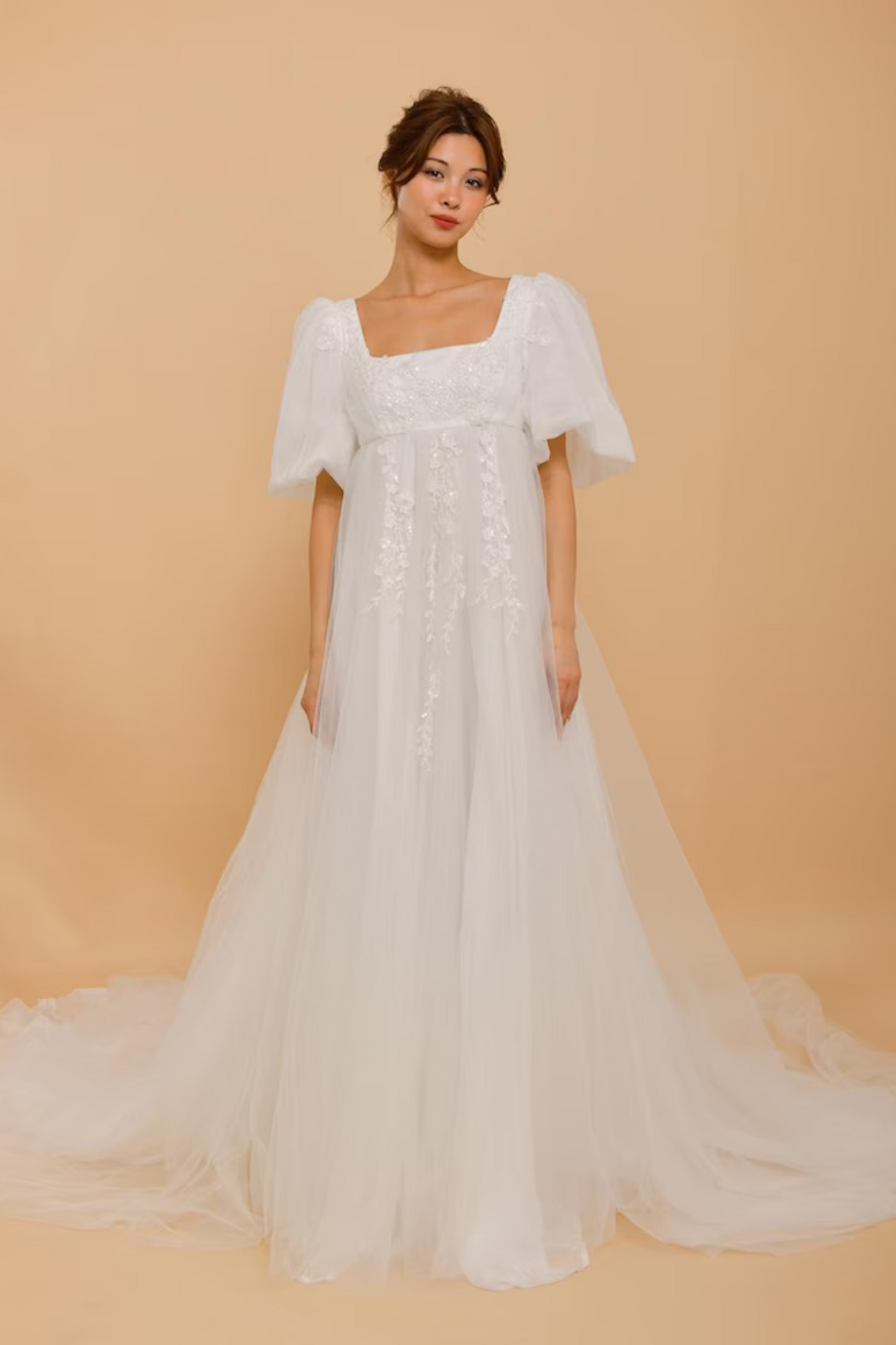 EMMELINE Boho Silk Wedding Gown