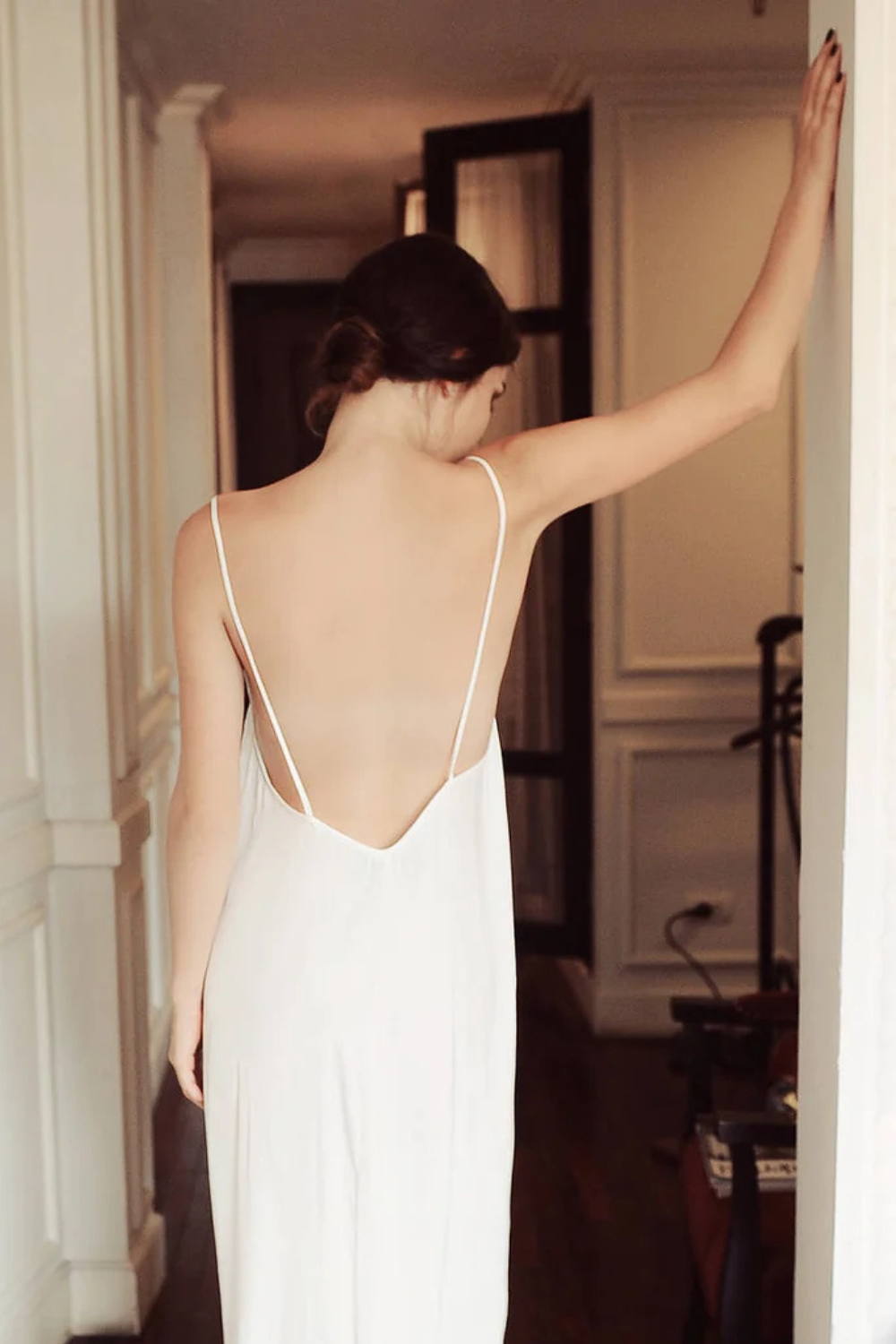Maxi Backless Silk Slip Dress