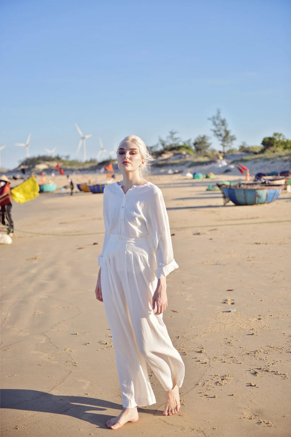 Linen Pajamas Women - Linen Cotton LoungeWear - Comfy Cotton Nightwear - Women Cotton Pjs
