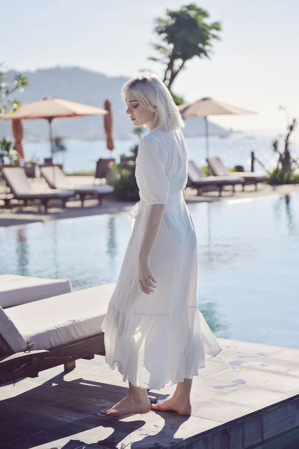 Organic Cotton Linen Wrap Dress