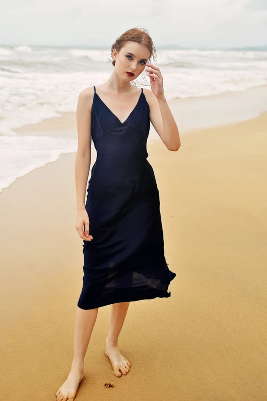 Silk Slip Dress - Spaghetti Straps - Long Silk Slip - Bridesmaids Silk Dress