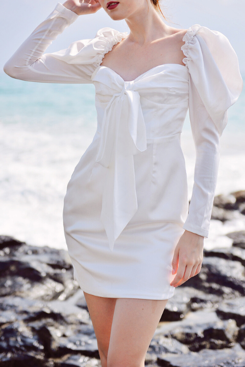 Silk Dress Mini - Women White Silk Dress - Prom Silk Dress - Silk Dress - Mulberry Silk Dress