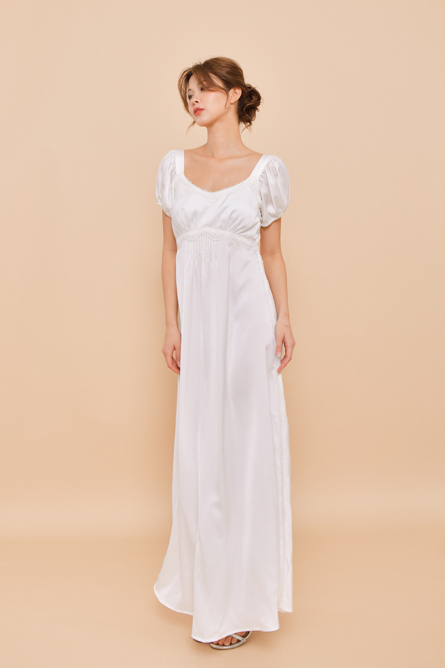 ROBYN Empire Waist Silk Vintage Wedding Dress